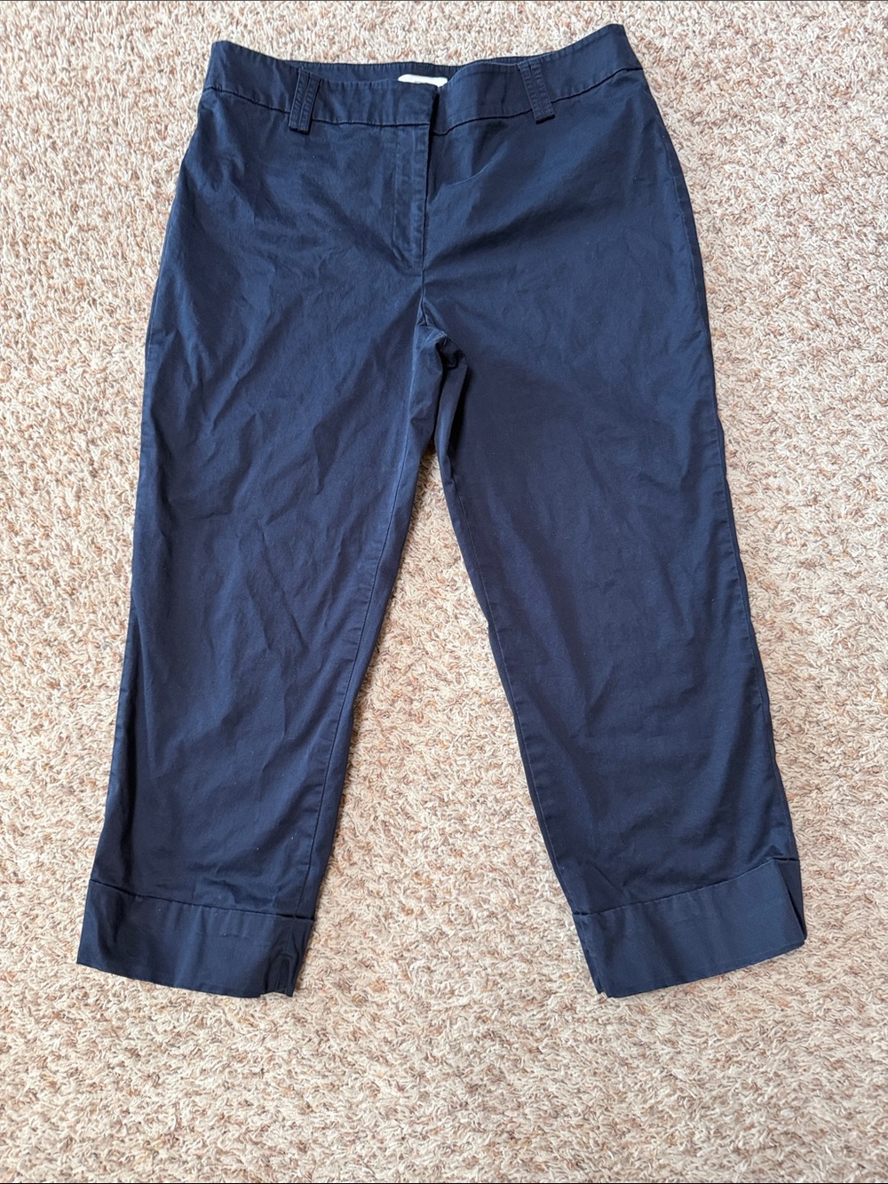 Loft Navy Chino Crop Pants
